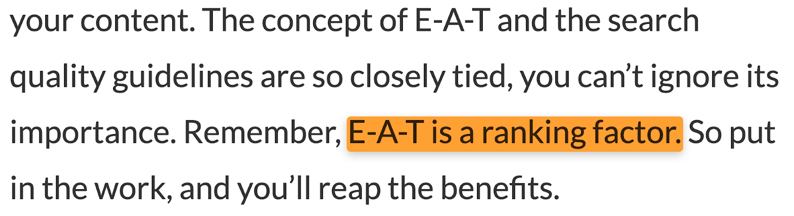 3 eat ranking factor