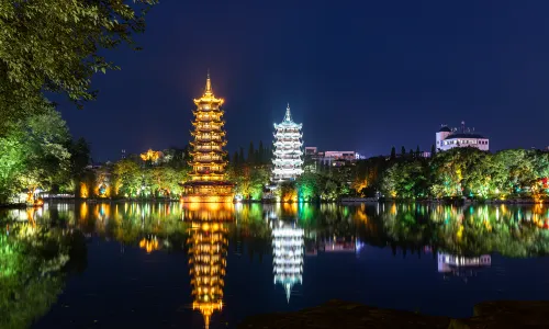 The Sun Pagoda And The Moon Pagoda