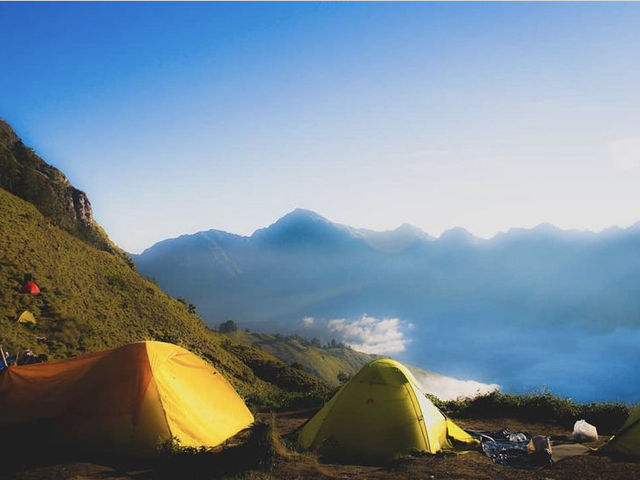 Camping site near the volcano