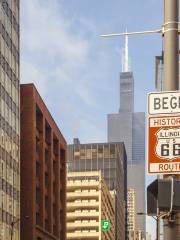 Historic Route 66 Begin Sign