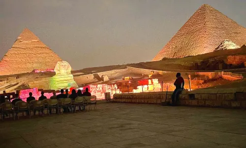 Pyramid light show