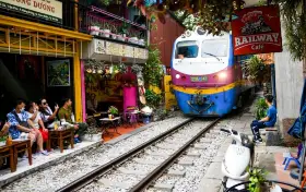 Train street coffee