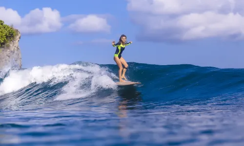 Surfing in Bali