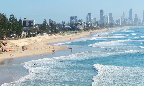 Surfing in Gold Coast