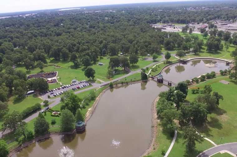 Beautiful greeneries at Bob Noble Park in Paducah