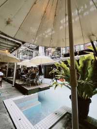 Cafe with Courtyard Pool