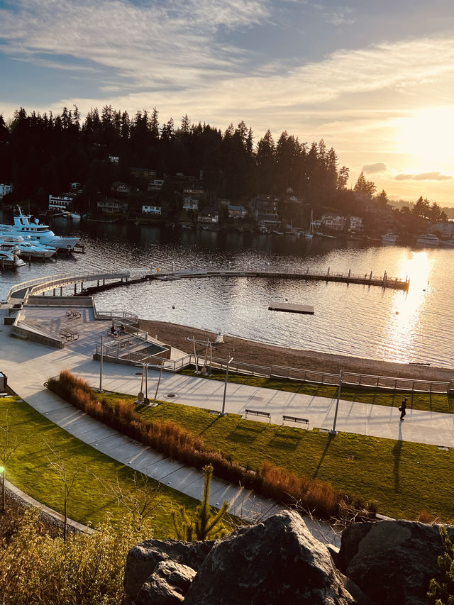 Seattle, Washington Lake Sunset - Bellevue Section