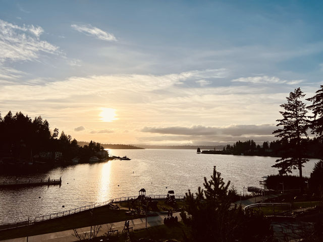 Seattle, Washington Lake Sunset - Bellevue Section