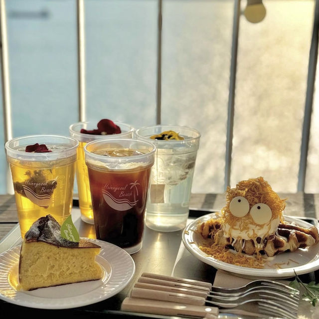 釜山影島🇰🇷白淺灘文化村🌊南洋渡假風海景咖啡廳☕️