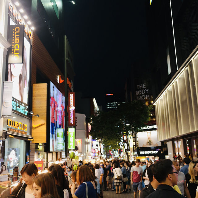 A Night Walk in Myeongdong