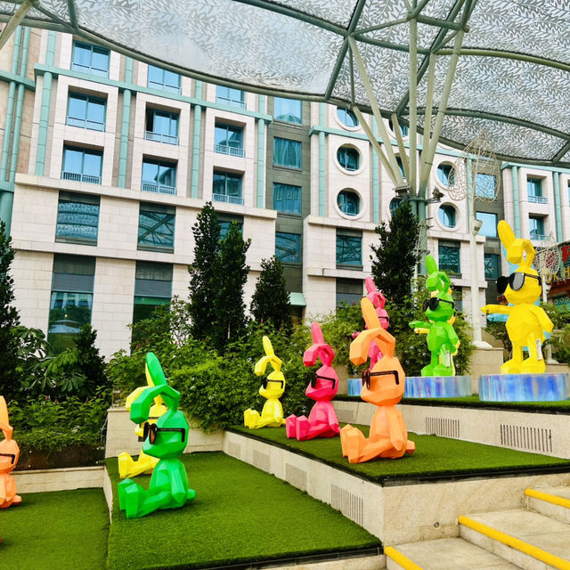 Hop into Fun: Quirky Rabbit Sculptures at Sentosa