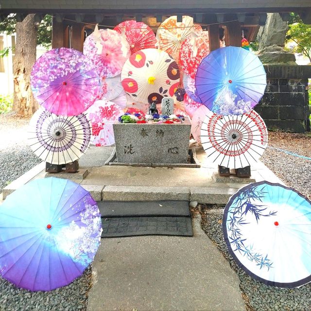 札幌諏訪神社　花手水と御朱印がかわいい