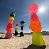 Amazing 🌈 Seven Magic Mountains Outside Las Vegas 