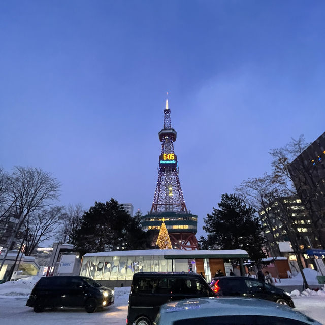 雪が降る冬の札幌へ