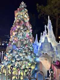 Amazing Disney Town with Christmas Decorations