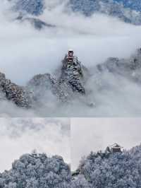 西安1小時可達的「雲頂天宮」南五台，雪景美不勝收。