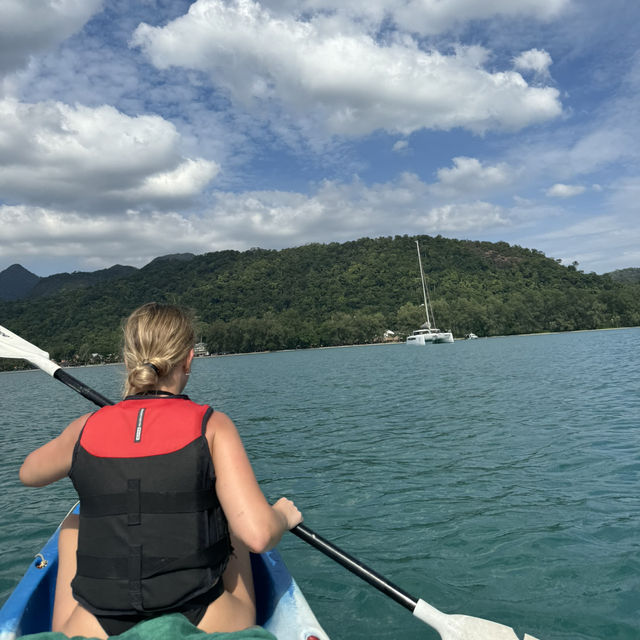 Kayaking 2 hours to a deserted island near Ko Chang