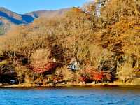 河口湖遊覽船，同時飽覽河口湖及富士山美景