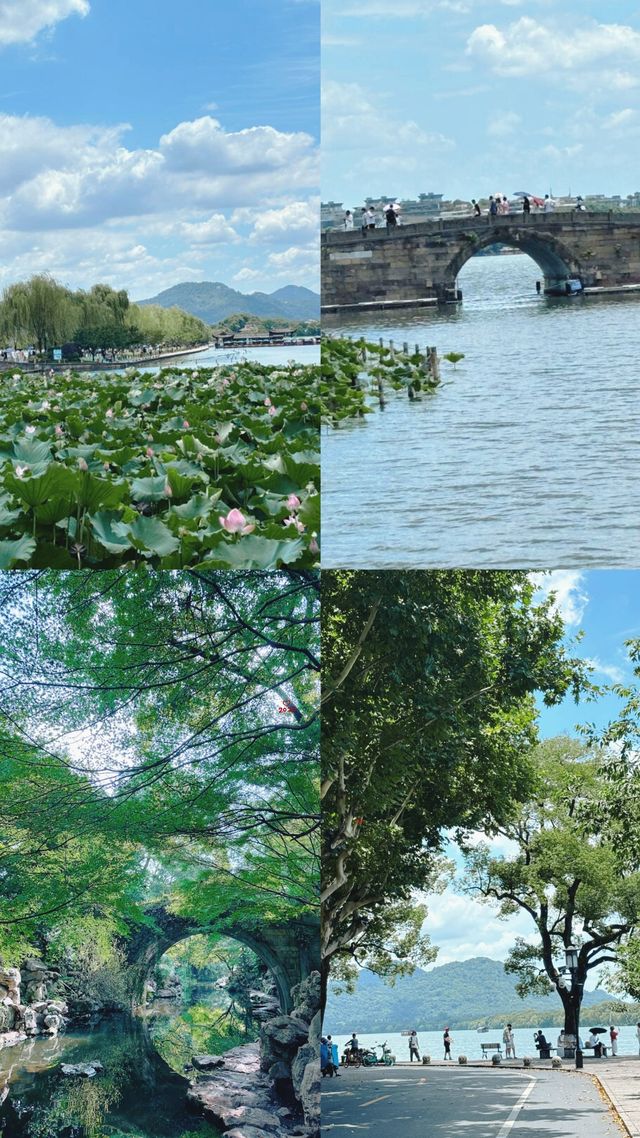 「春風得意馬蹄疾，一日遊遍西湖十景」