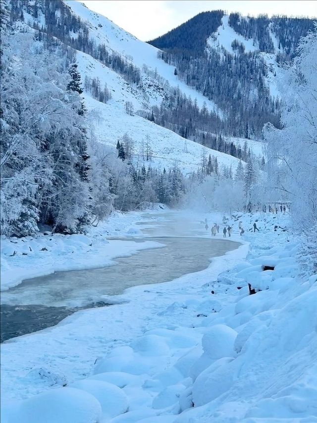 新疆雪山風景！