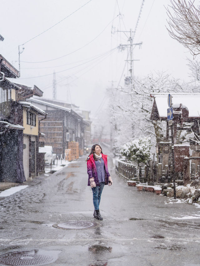 3月遊日遇上落雪！冰雪下的飛驒高山老街 