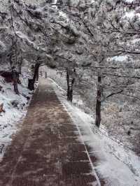 北岳恒山遇初雪人間仙境。