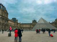 Iconic Pyramid of the Louvre Museum in Paris 🇫🇷