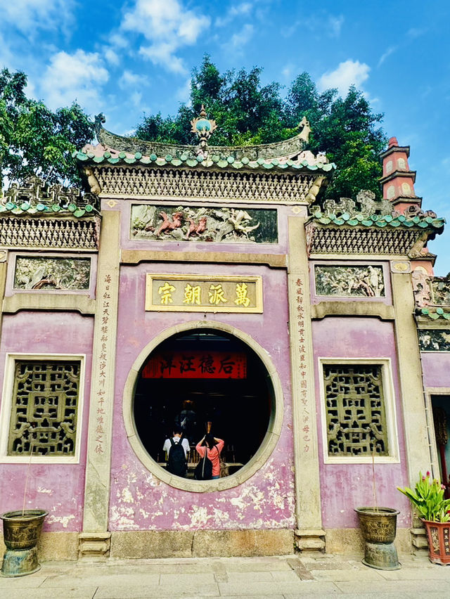 Walking the Heritage Trail in Macau to see these colourful buildings!