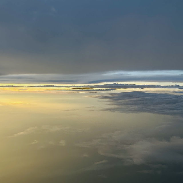 飛往台灣 空中美景