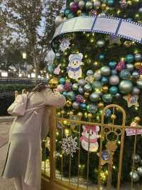 Amazing Disney Town with Christmas Decorations