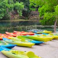 VISITING BARTON SPRINGS POOL.