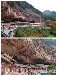 甘肅天水麥積山景區，奇觀地貌仙人崖