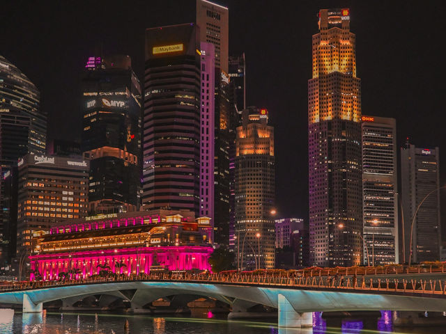 Night View at Singapore Marina Area