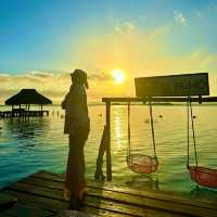 Beautiful sunrise Bacalar Mexico 🇲🇽🌅