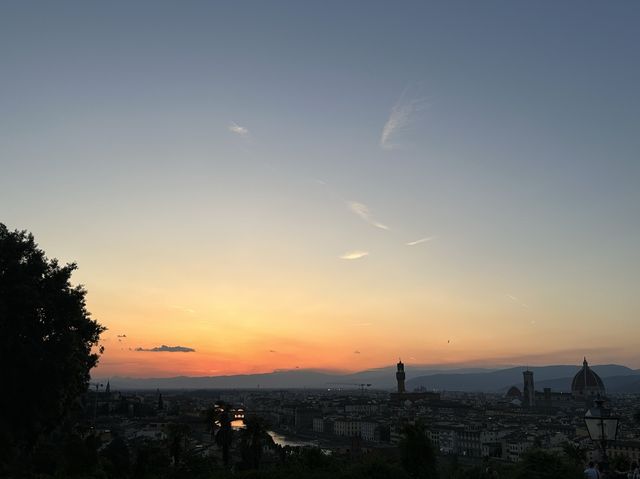 Romantic sunset at Piazzale Michelangelo