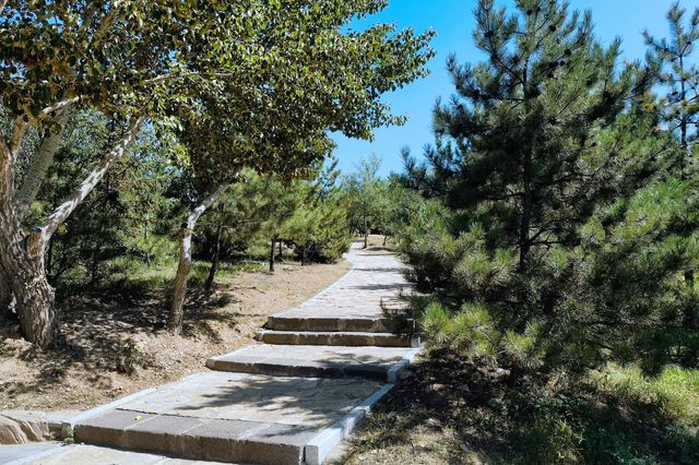 城市環山而踞，形成「城中山」的公園。