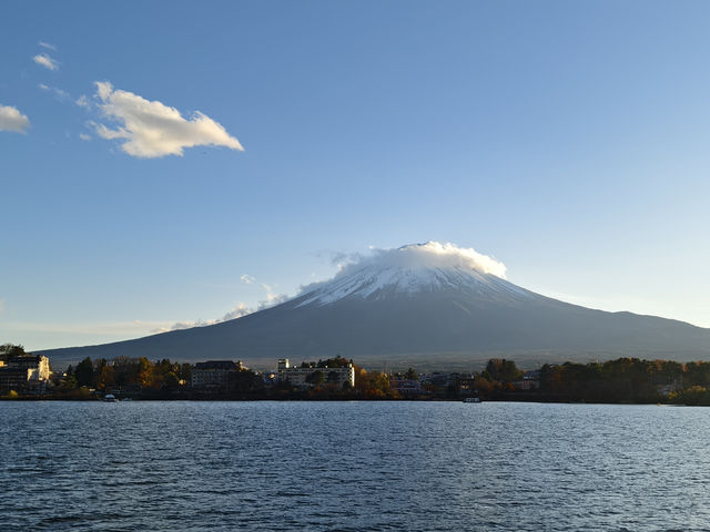 河口湖遊覽船，同時飽覽河口湖及富士山美景