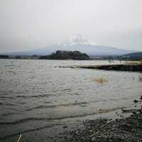 Facing Majesty: A Moment with Mount Fuji at Kawaguchiko