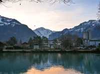 Golden Rays at Interlaken: A Marvel of Light and Snow