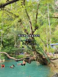 ไปกระโดดน้ำสระมรกต ที่ Blue Lagoon วังเวียง