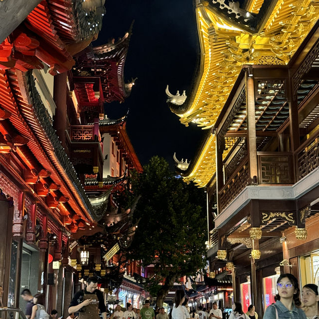 Beautiful night at Shanghai old street 