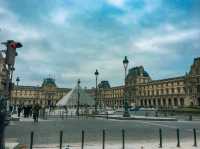 Iconic Pyramid of the Louvre Museum in Paris 🇫🇷