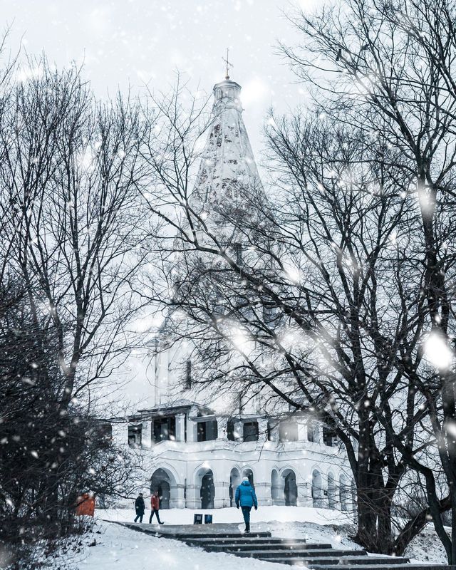 莫斯科的雪景公園