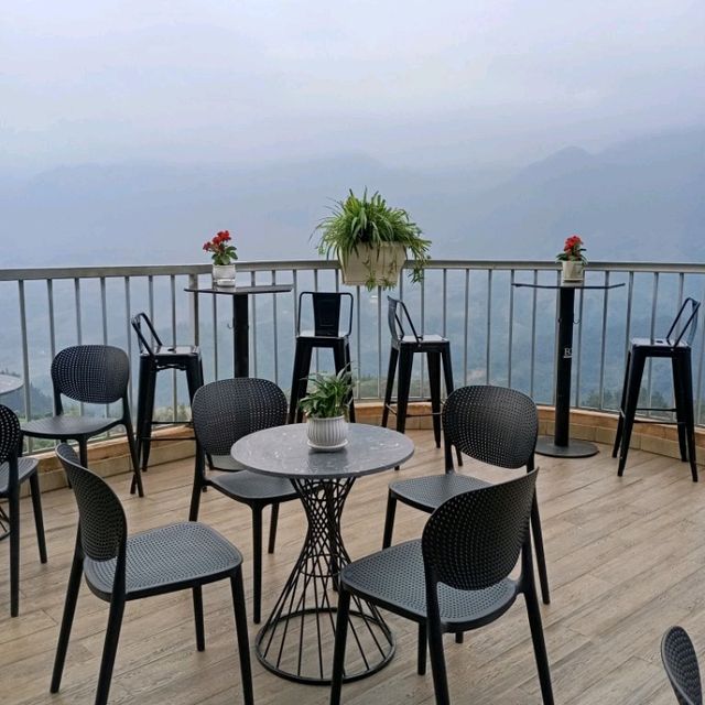 stunning view from the balcony for breakfast or coffee in Sapa