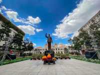 Reflecting on History at the Statue of Ho Chi Minh