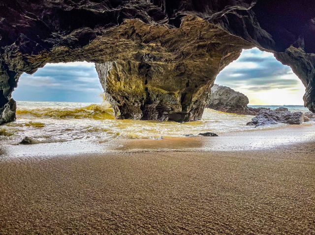 Natural cave on the beach! 