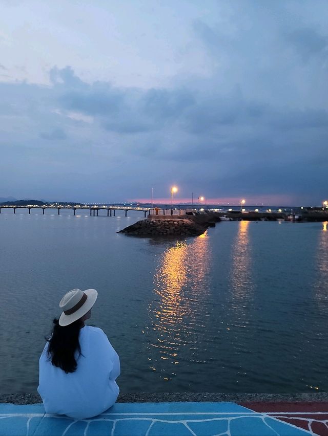 사천여행필수코스 대포항 여인상 일몰🧡