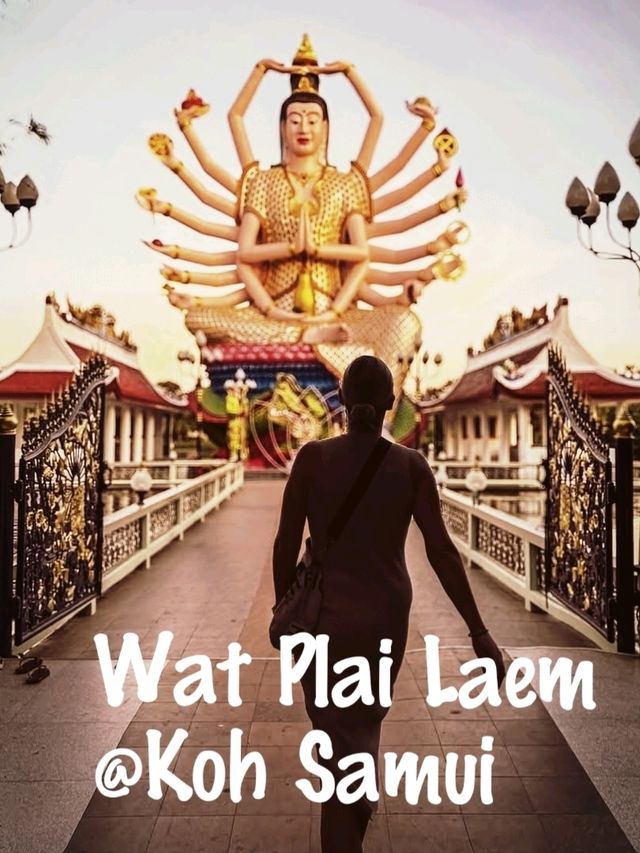 Wat Plai Laem廟有大型笑佛又有千手觀音