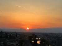 Romantic sunset at Piazzale Michelangelo