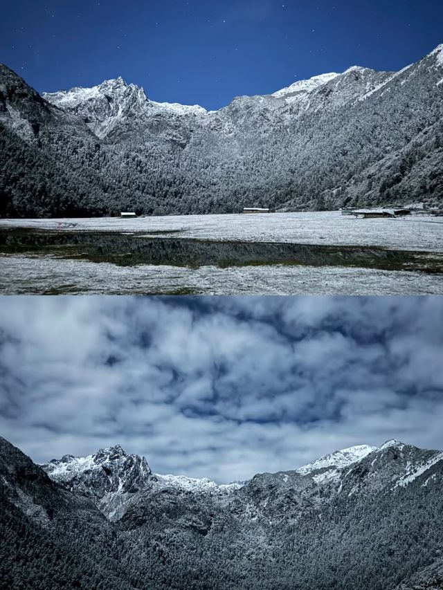 好幸運遇上無底湖的初雪，拍到了人生照片。